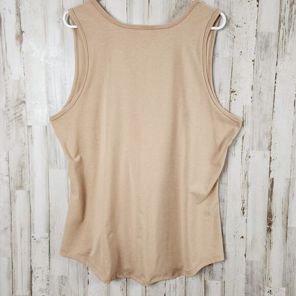 LuLaRoe Grin & Bear It Graphic Tank Top Tan 3XL - Picture 2 of 10